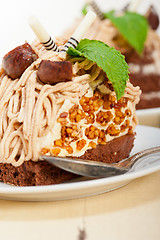 Image showing chestnut cream cake dessert