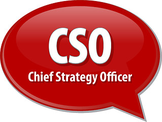 Image showing CSO acronym word speech bubble illustration