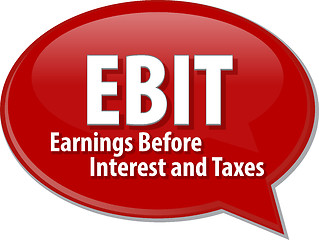 Image showing EBIT acronym word speech bubble illustration