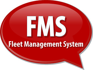 Image showing FMS acronym word speech bubble illustration