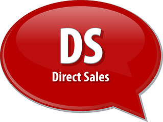 Image showing DS acronym word speech bubble illustration