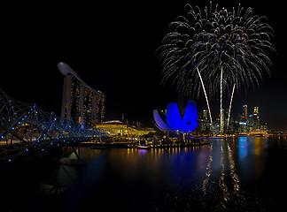 Image showing Singapore Fireworks