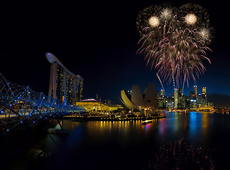 Image showing Singapore Fireworks