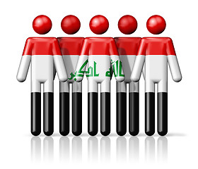 Image showing Flag of Iraq on stick figure