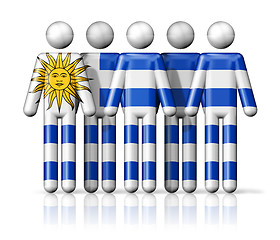 Image showing Flag of Uruguay on stick figure