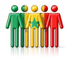 Image showing Flag of Senegal on stick figure