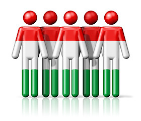 Image showing Flag of Hungary on stick figure