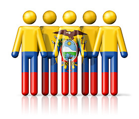 Image showing Flag of Ecuador on stick figure