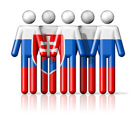 Image showing Flag of Slovakia on stick figure