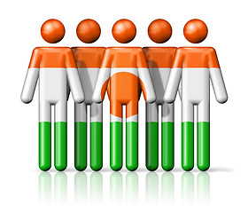 Image showing Flag of Niger on stick figure