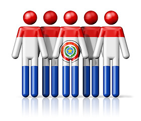 Image showing Flag of Paraguay on stick figure