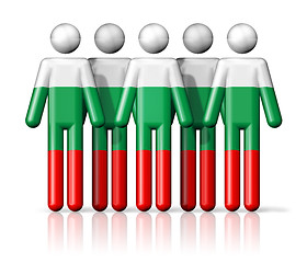 Image showing Flag of Bulgaria on stick figure