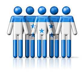 Image showing Flag of Honduras on stick figure 