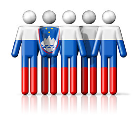 Image showing Flag of Slovenia on stick figure