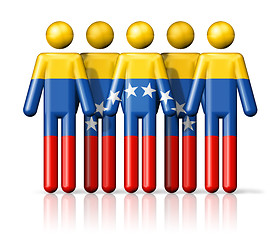 Image showing Flag of Venezuela on stick figure