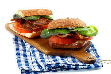 Image showing Ciabatta Bacon Sandwiches