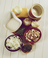 Image showing Ingredients of Mushroom Julienne