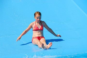 Image showing Girl water slide