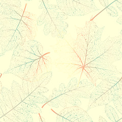 Image showing Leaf skeletons seamless. EPS 10