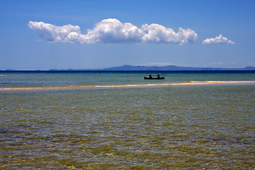 Image showing boat near the sand