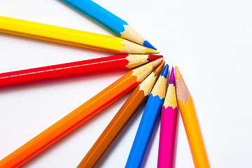 Image showing set of colored pencils