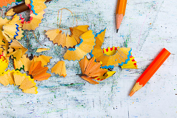 Image showing pencils and shavings