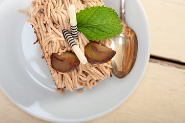 Image showing chestnut cream cake dessert