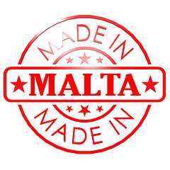 Image showing Made in Malta red seal