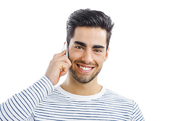 Image showing Talking phone