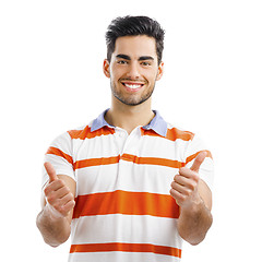 Image showing Handsome man with thumbs up