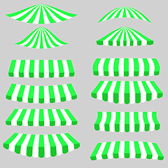 Image showing Green White Tents