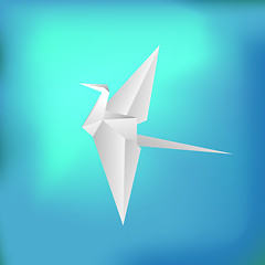 Image showing Flying Paper Bird