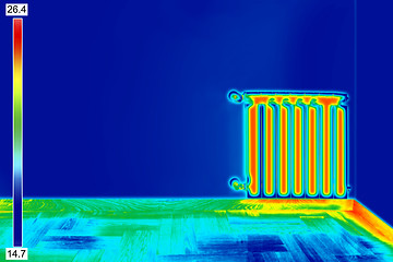 Image showing Thermal Image of Radiator