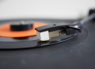 Image showing Vinyl record on turntable