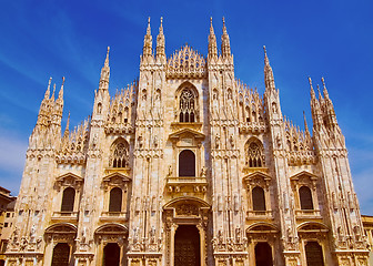 Image showing Retro look Milan cathedral