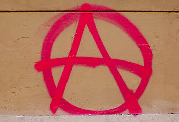 Image showing Retro look Anarchy sign
