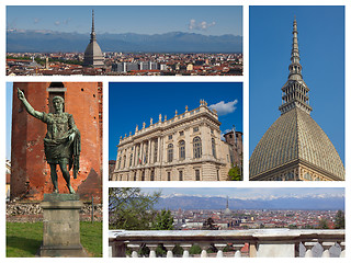 Image showing Turin landmarks collage
