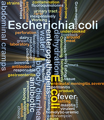 Image showing Escherichia coli E. coli background concept glowing