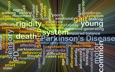 Image showing Parkinson’s disease background concept glowing