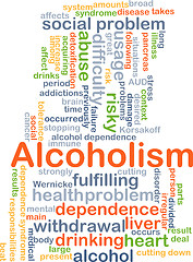 Image showing Alcoholism background concept