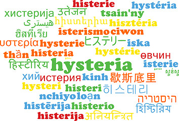 Image showing Hysteria multilanguage wordcloud background concept