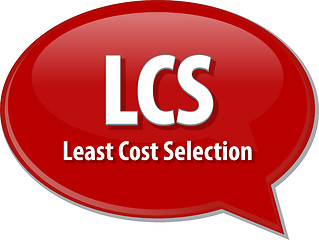 Image showing LCS acronym word speech bubble illustration