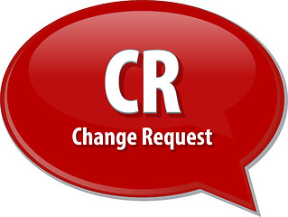 Image showing CR acronym word speech bubble illustration