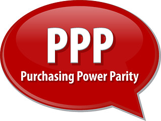 Image showing PPP acronym word speech bubble illustration