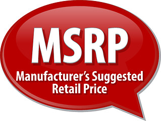 Image showing MSRP acronym word speech bubble illustration