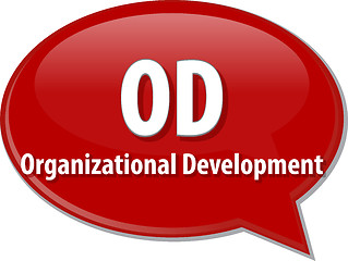 Image showing OD acronym word speech bubble illustration