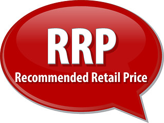 Image showing RRP acronym word speech bubble illustration