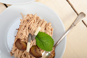 Image showing chestnut cream cake dessert