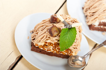 Image showing chestnut cream cake dessert