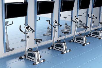 Image showing Exercise bikes